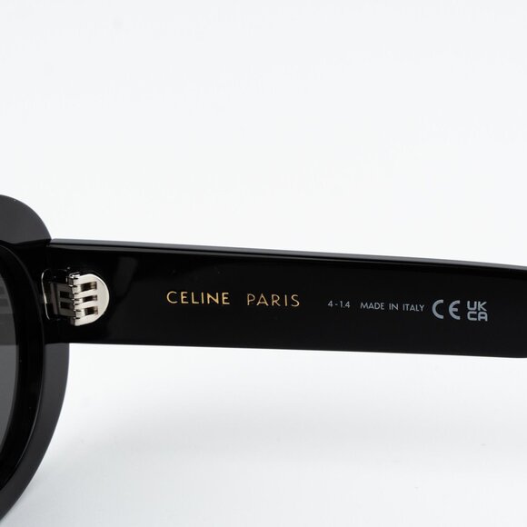 Celine TRIOMPHE Women Sunglasses Black Smoke Oval CL40194U 01A NEW AUTHENTIC - Picture 8 of 14